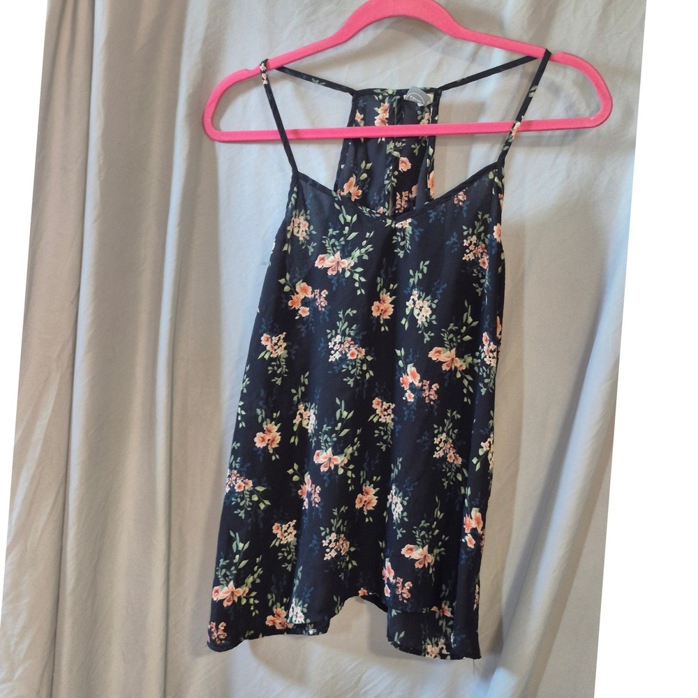 Paper Crane Womens Floral Racerback Camisole Tank Top S